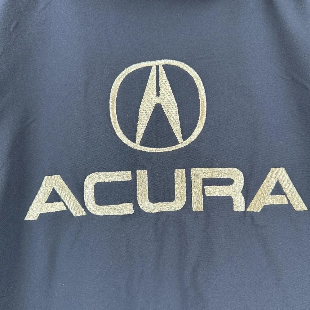 Acura Motorsports Jacket Mens Small Blue Hooded Softshell NSX Gridsport Apparel